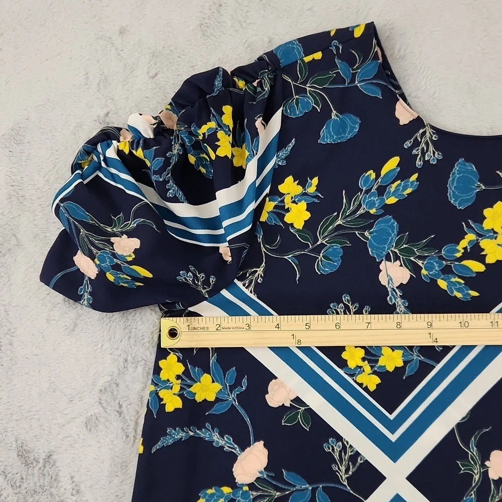 HALOGEN blue foral dress size 1 - Picture 8 of 12